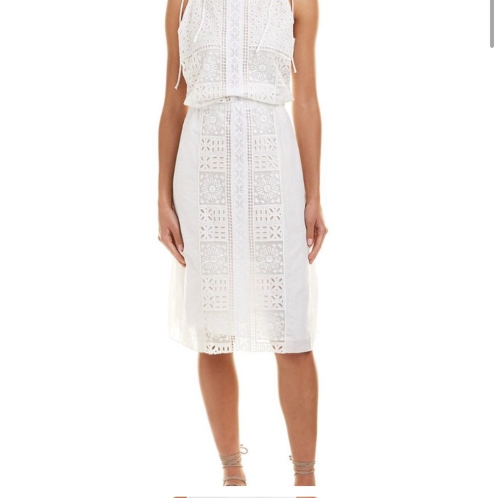 Johnny Was White Midi Dress